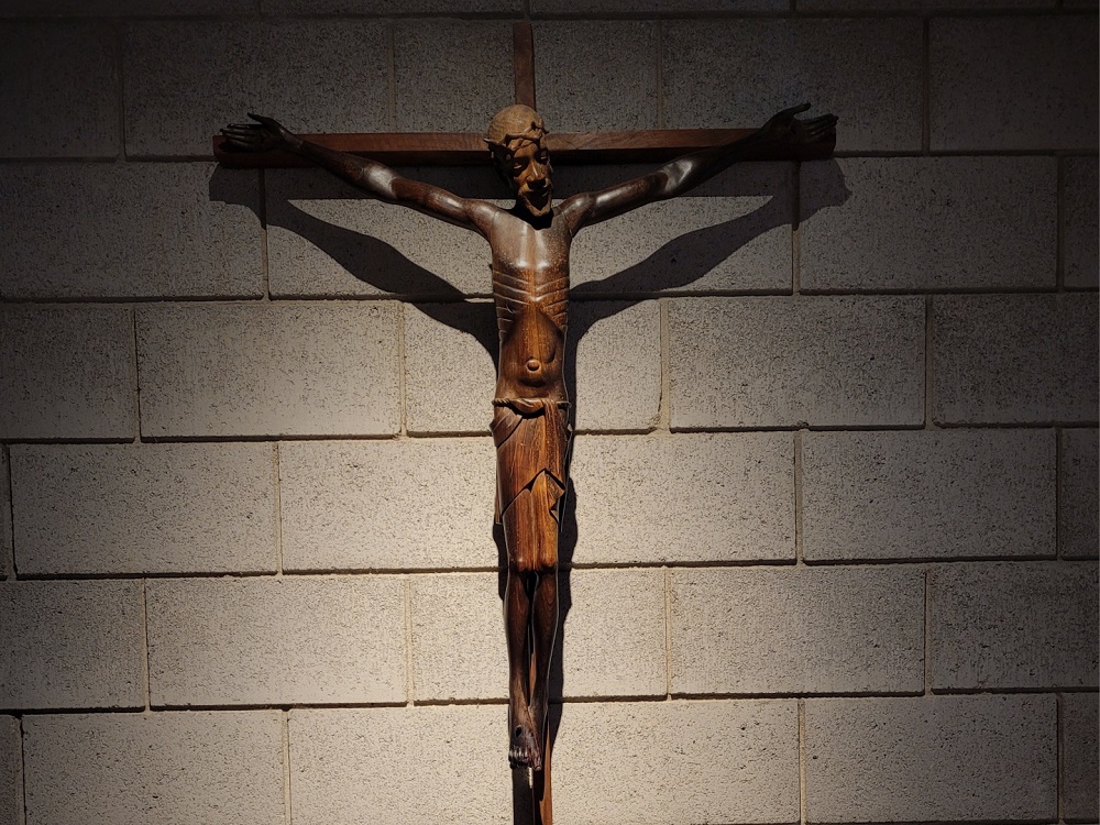 African style wood crucifix